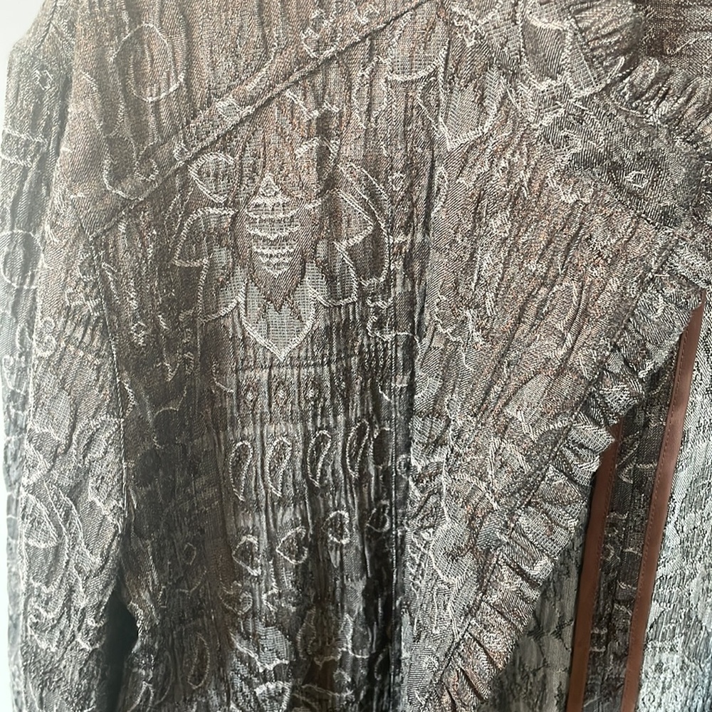 Chicos NWOT tapestry jacket brown size 12 - Picture 2 of 8